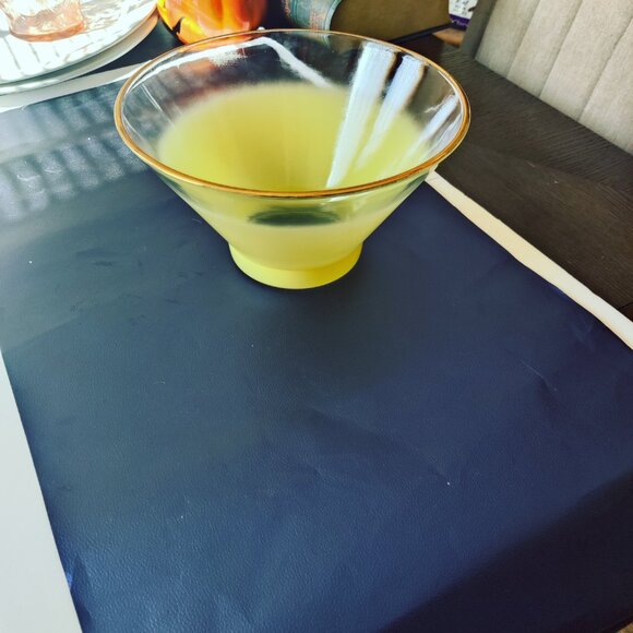 Blendo Vtg Glass Salad Bowl by West Virginia Specialty Glass Co c1950-1960 - Picture 2 of 8